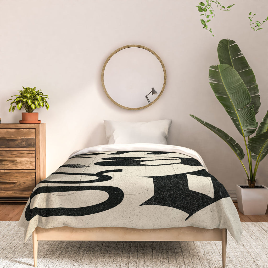 Society6 Design Studio Chicago Found Text Comforter