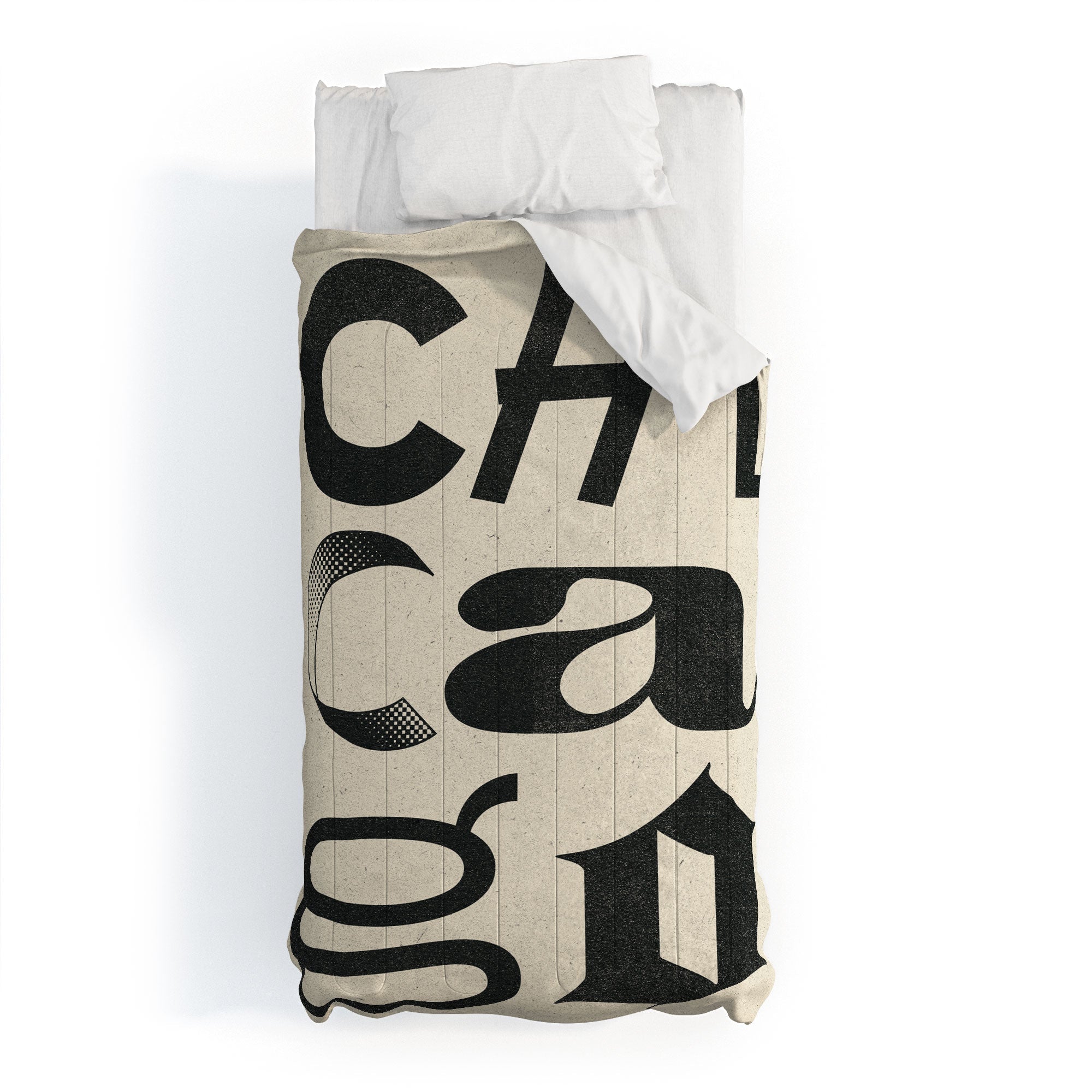 Society6 Design Studio Chicago Found Text Comforter