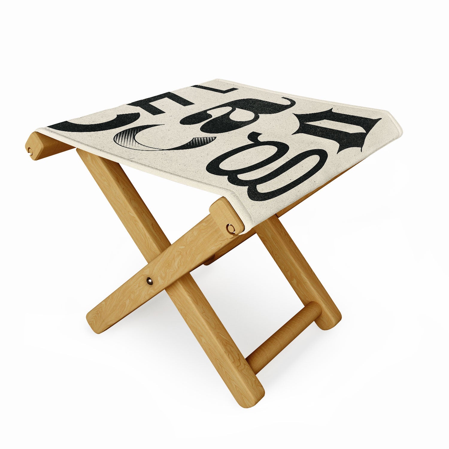 Society6 Design Studio Chicago Found Text Folding Stool