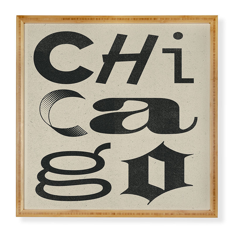 Society6 Design Studio Chicago Found Text Framed Wall Art