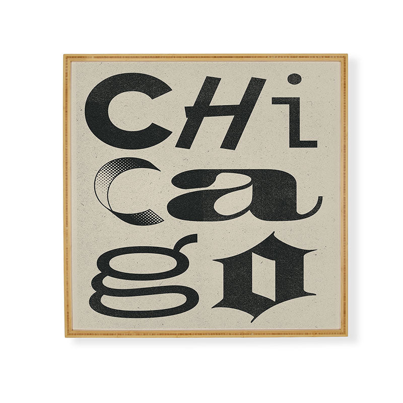 Society6 Design Studio Chicago Found Text Framed Wall Art