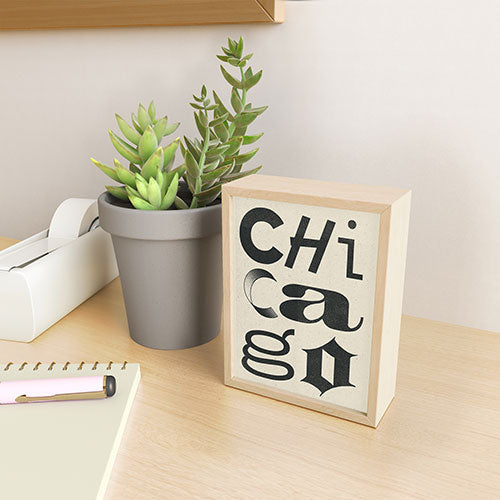 Society6 Design Studio Chicago Found Text Framed Mini Art Print