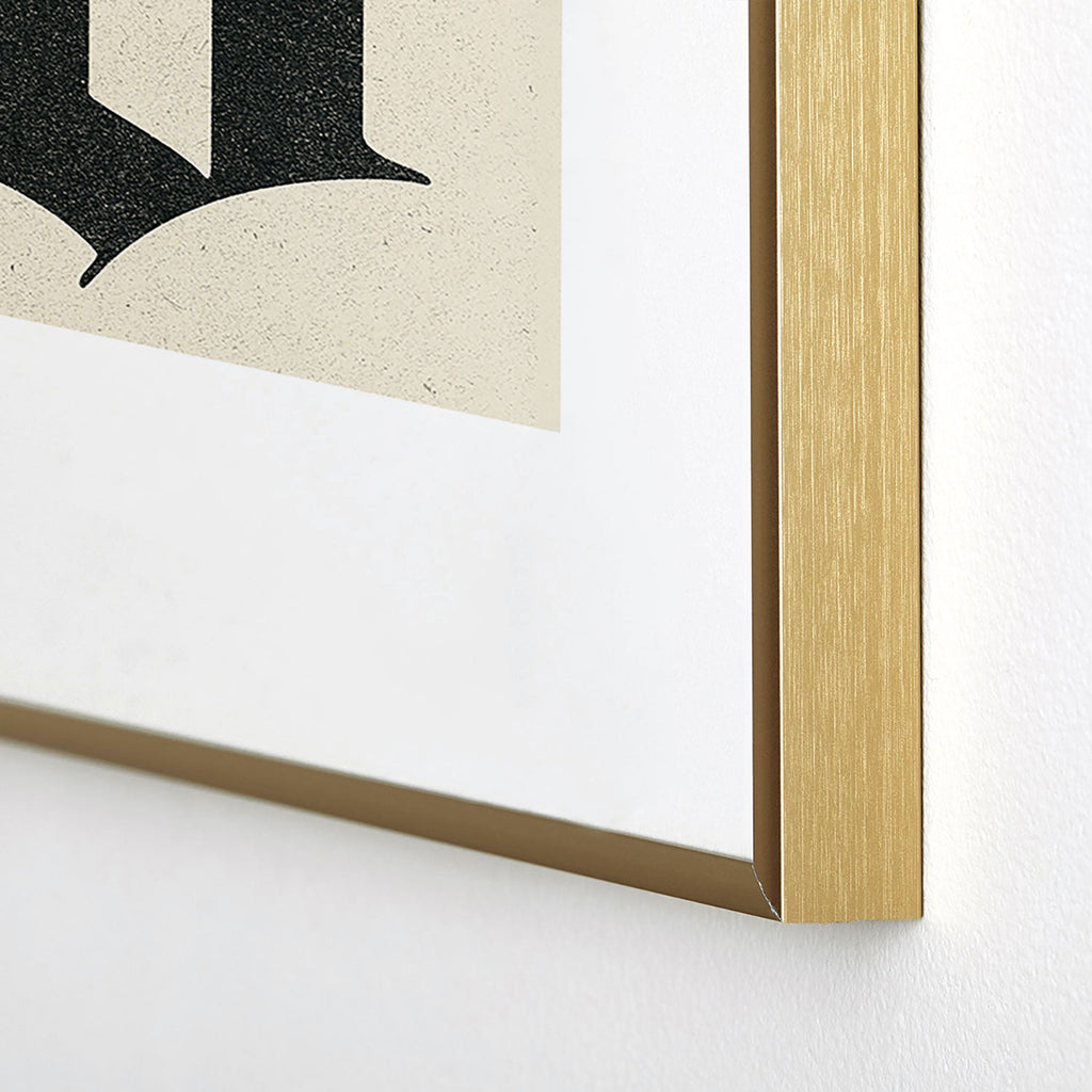 Society6 Design Studio Chicago Found Text Metal Framed Art Print