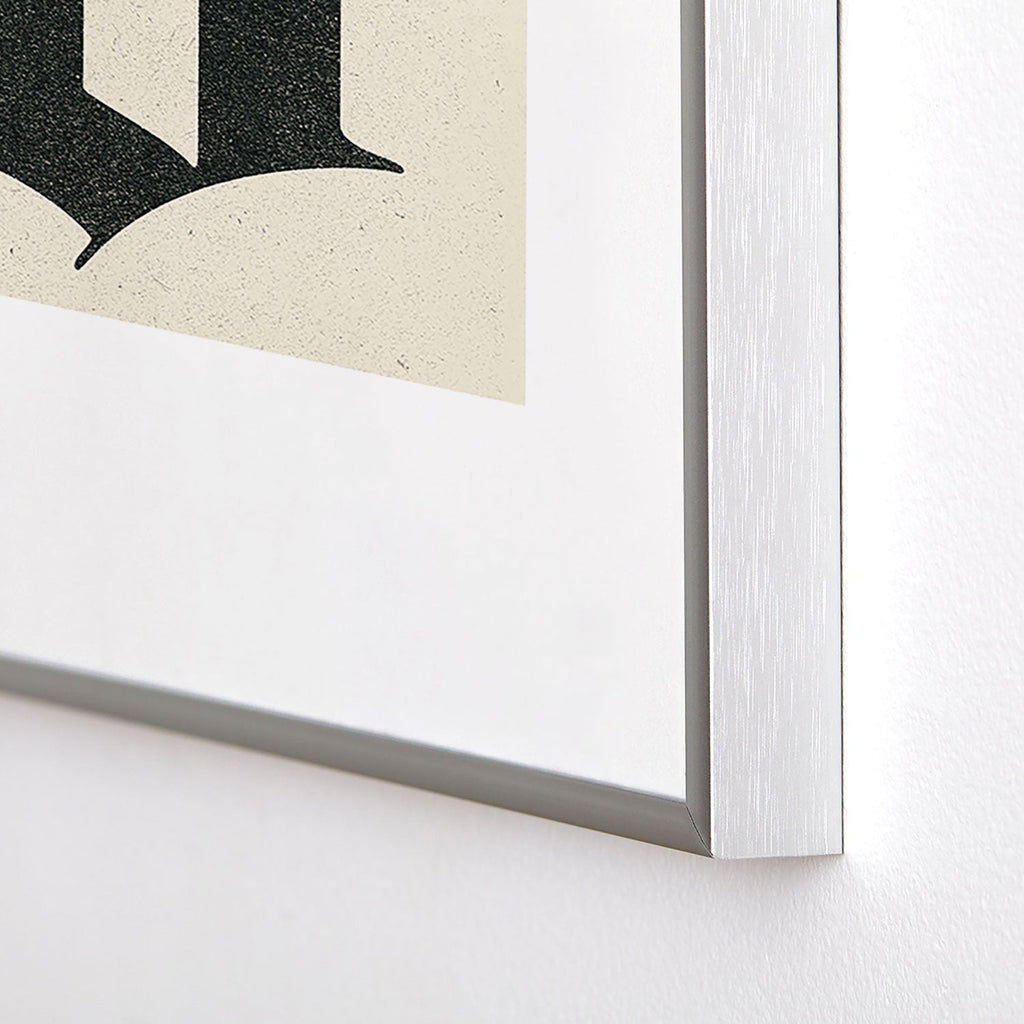 Society6 Design Studio Chicago Found Text Metal Framed Art Print