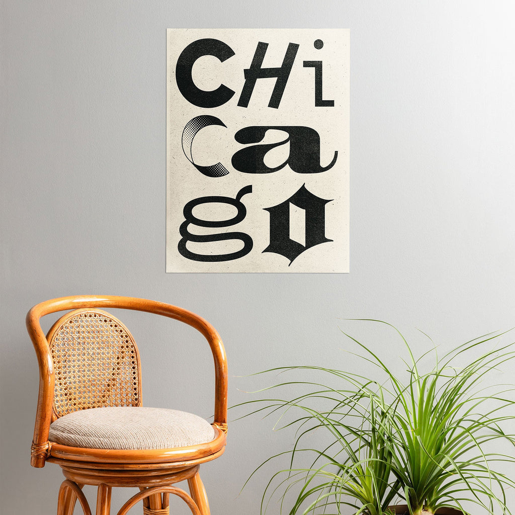 Society6 Design Studio Chicago Found Text Poster