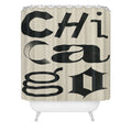 Society6 Design Studio Chicago Found Text Shower Curtain