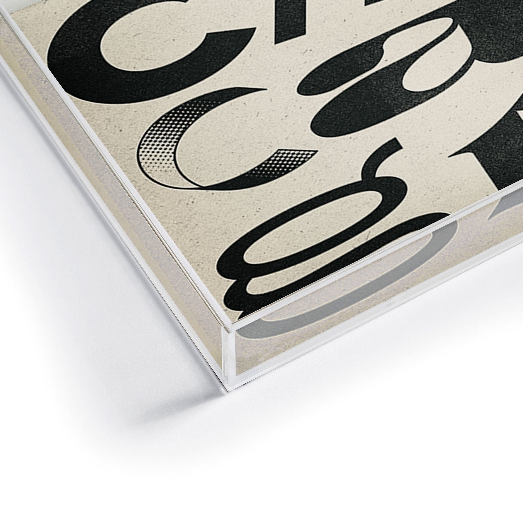 Society6 Design Studio Chicago Found Text Acrylic Tray