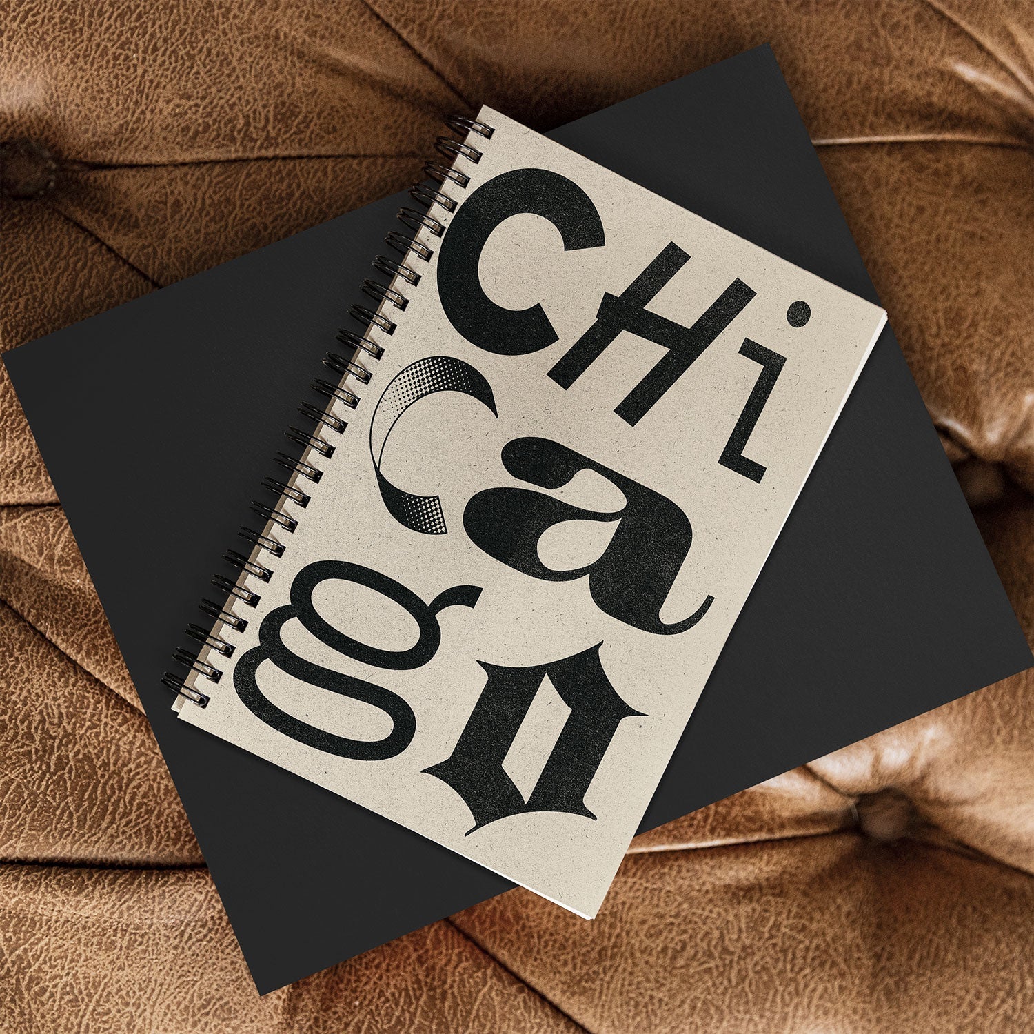 Society6 Design Studio Chicago Found Text Spiral Notebook