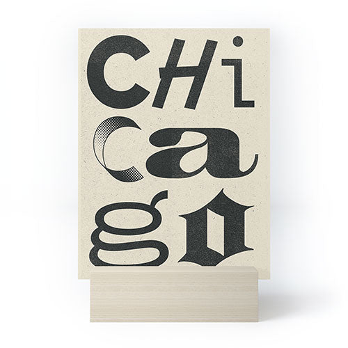Society6 Design Studio Chicago Found Text Mini Art Print