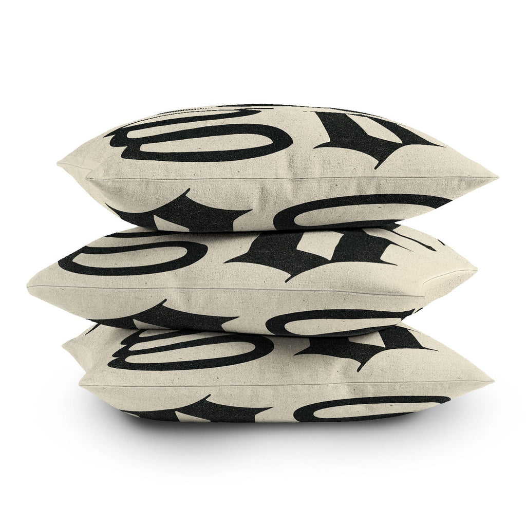 Society6 Design Studio Chicago Found Text Outdoor Throw Pillow