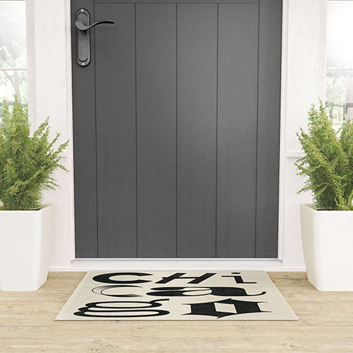 Society6 Design Studio Chicago Found Text Welcome Mat
