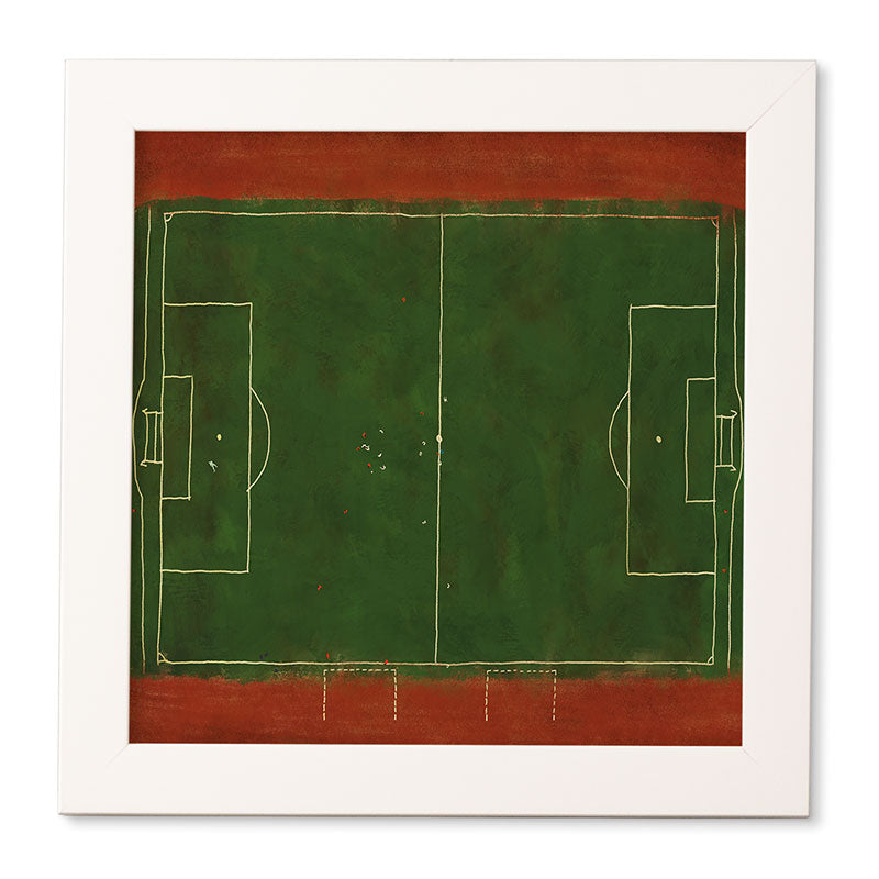 Society6 Design Studio Soccer Field Aerial Painting Framed Wall Art