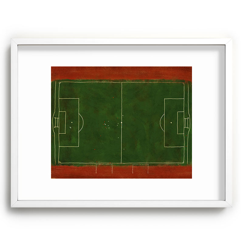 Society6 Design Studio Soccer Field Aerial Painting Recessed Framing Rectangle