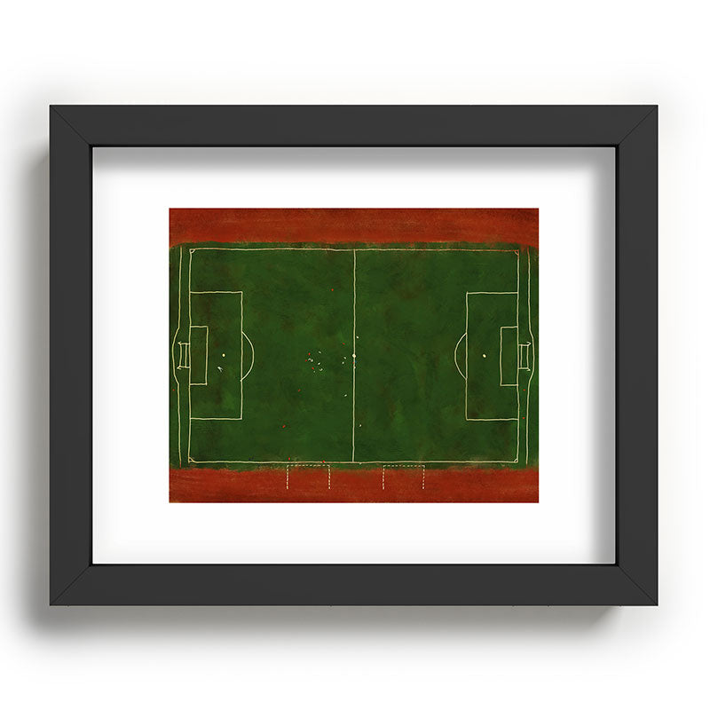 Society6 Design Studio Soccer Field Aerial Painting Recessed Framing Rectangle