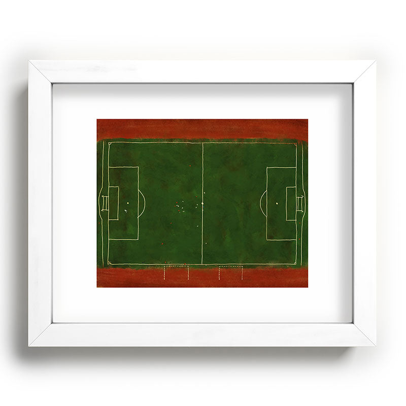 Society6 Design Studio Soccer Field Aerial Painting Recessed Framing Rectangle
