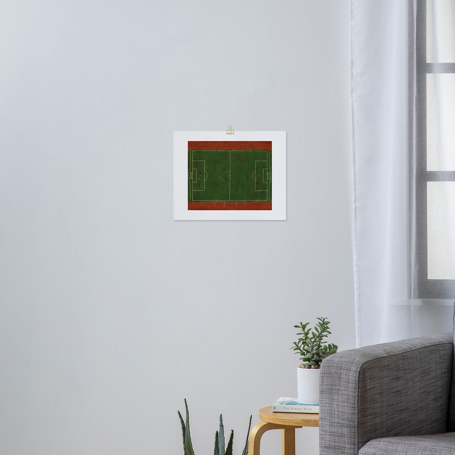 Society6 Design Studio Soccer Field Aerial Painting Art Print