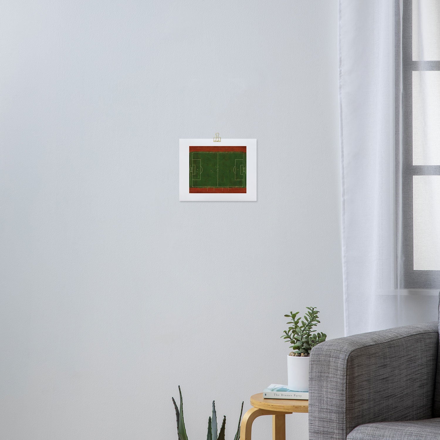 Society6 Design Studio Soccer Field Aerial Painting Art Print