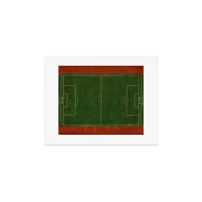 Society6 Design Studio Soccer Field Aerial Painting Art Print