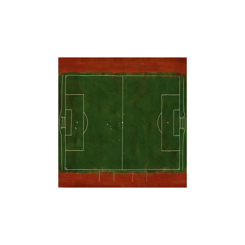 Society6 Design Studio Soccer Field Aerial Painting Art Print