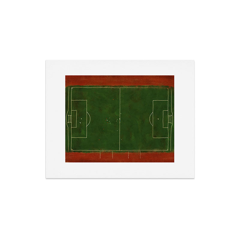 Society6 Design Studio Soccer Field Aerial Painting Art Print