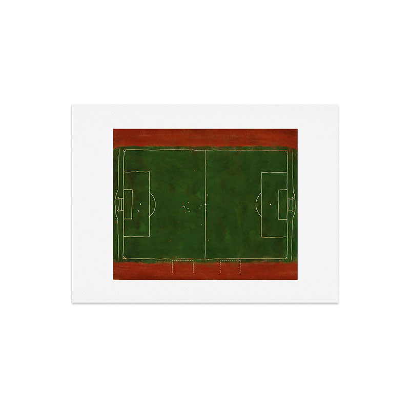 Society6 Design Studio Soccer Field Aerial Painting Art Print