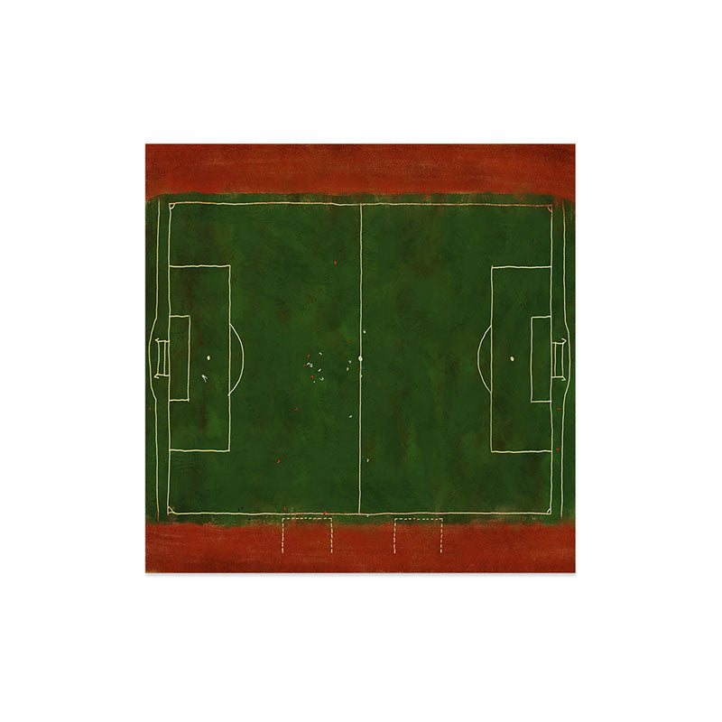 Society6 Design Studio Soccer Field Aerial Painting Art Print