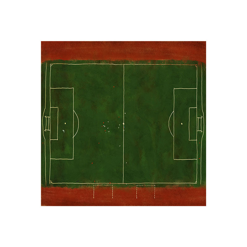 Society6 Design Studio Soccer Field Aerial Painting Art Print