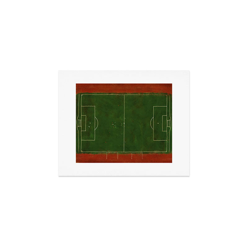 Society6 Design Studio Soccer Field Aerial Painting Art Print