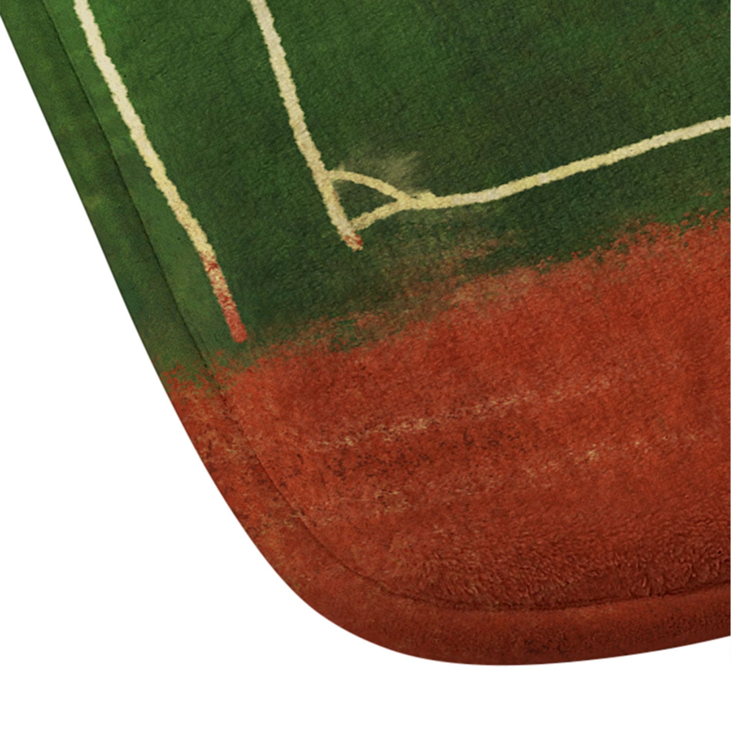 Society6 Design Studio Soccer Field Aerial Painting Memory Foam Bath Mat