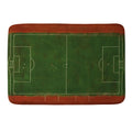 Society6 Design Studio Soccer Field Aerial Painting Memory Foam Bath Mat