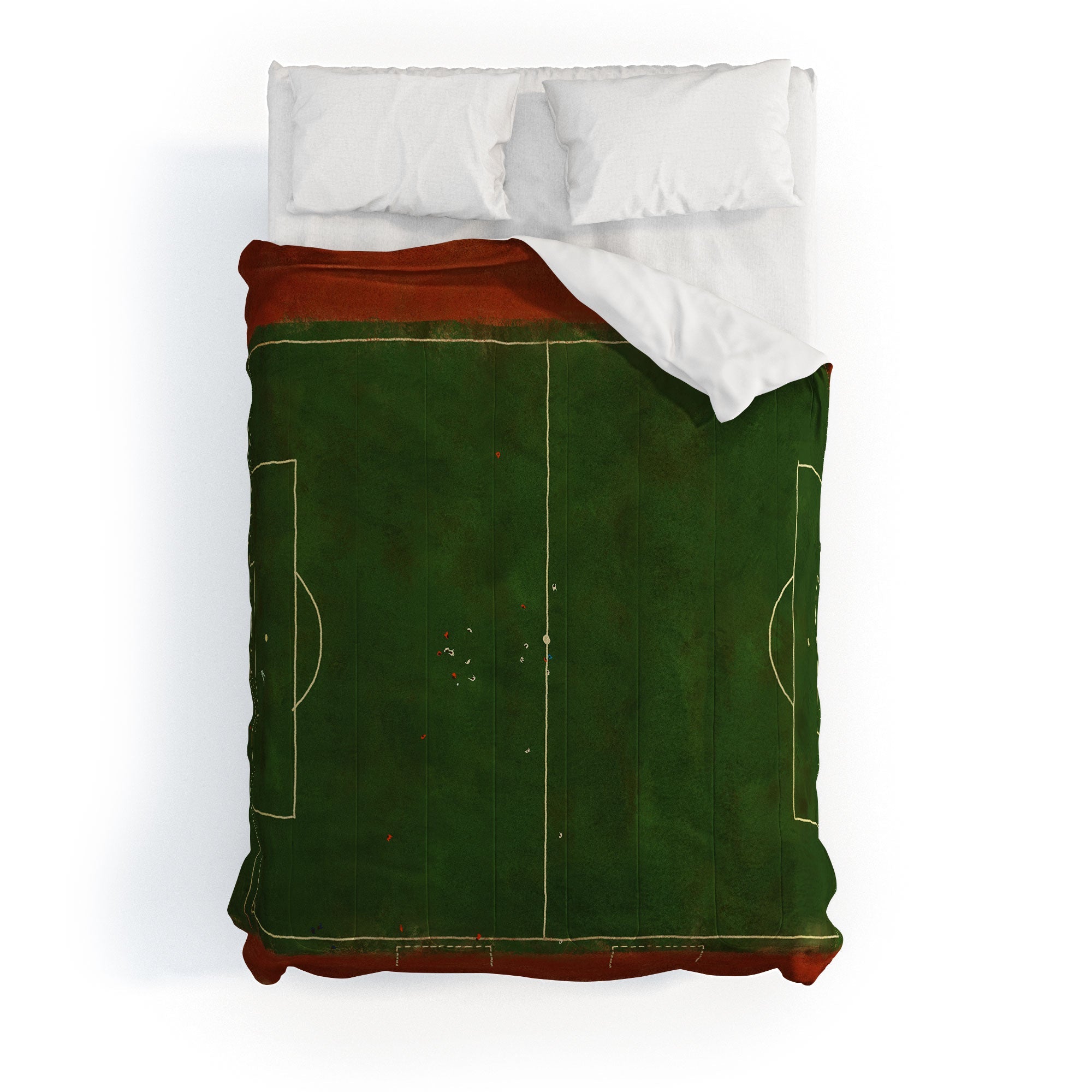 Society6 Design Studio Soccer Field Aerial Painting Comforter