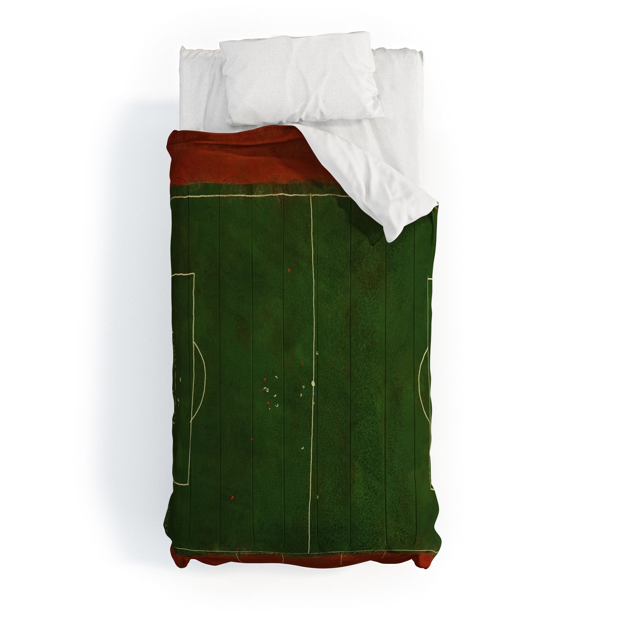 Society6 Design Studio Soccer Field Aerial Painting Comforter