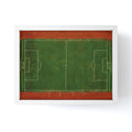 Society6 Design Studio Soccer Field Aerial Painting Framed Mini Art Print