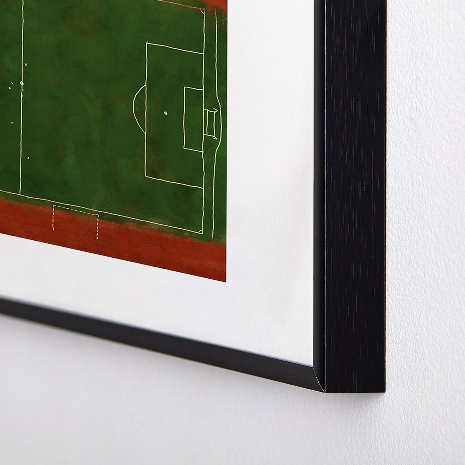 Society6 Design Studio Soccer Field Aerial Painting Metal Framed Art Print