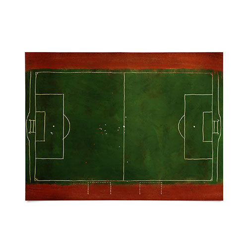 Society6 Design Studio Soccer Field Aerial Painting Poster