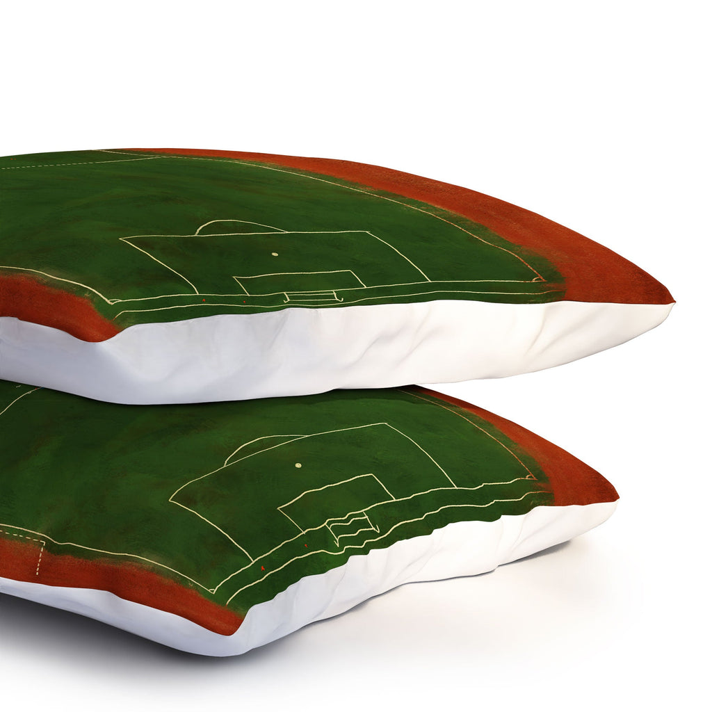 Society6 Design Studio Soccer Field Aerial Painting Pillow Shams