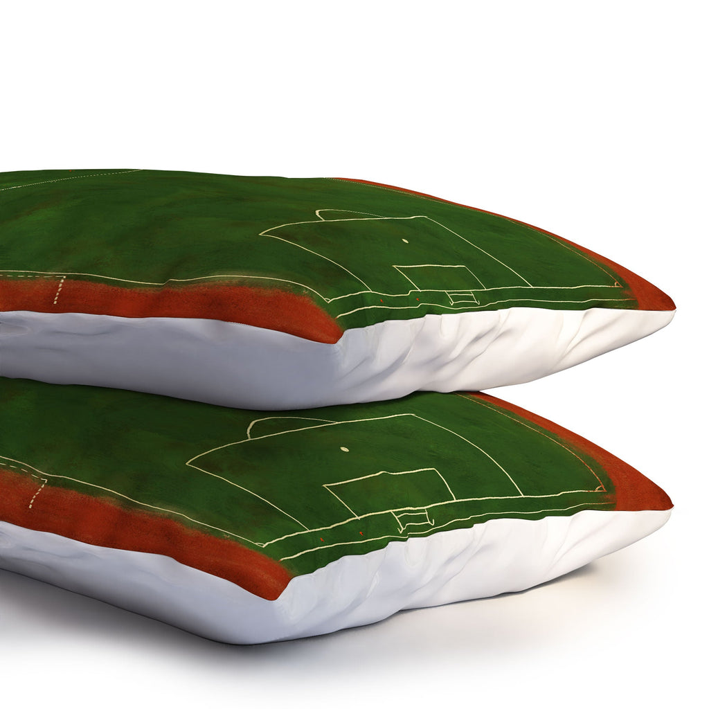 Society6 Design Studio Soccer Field Aerial Painting Pillow Shams