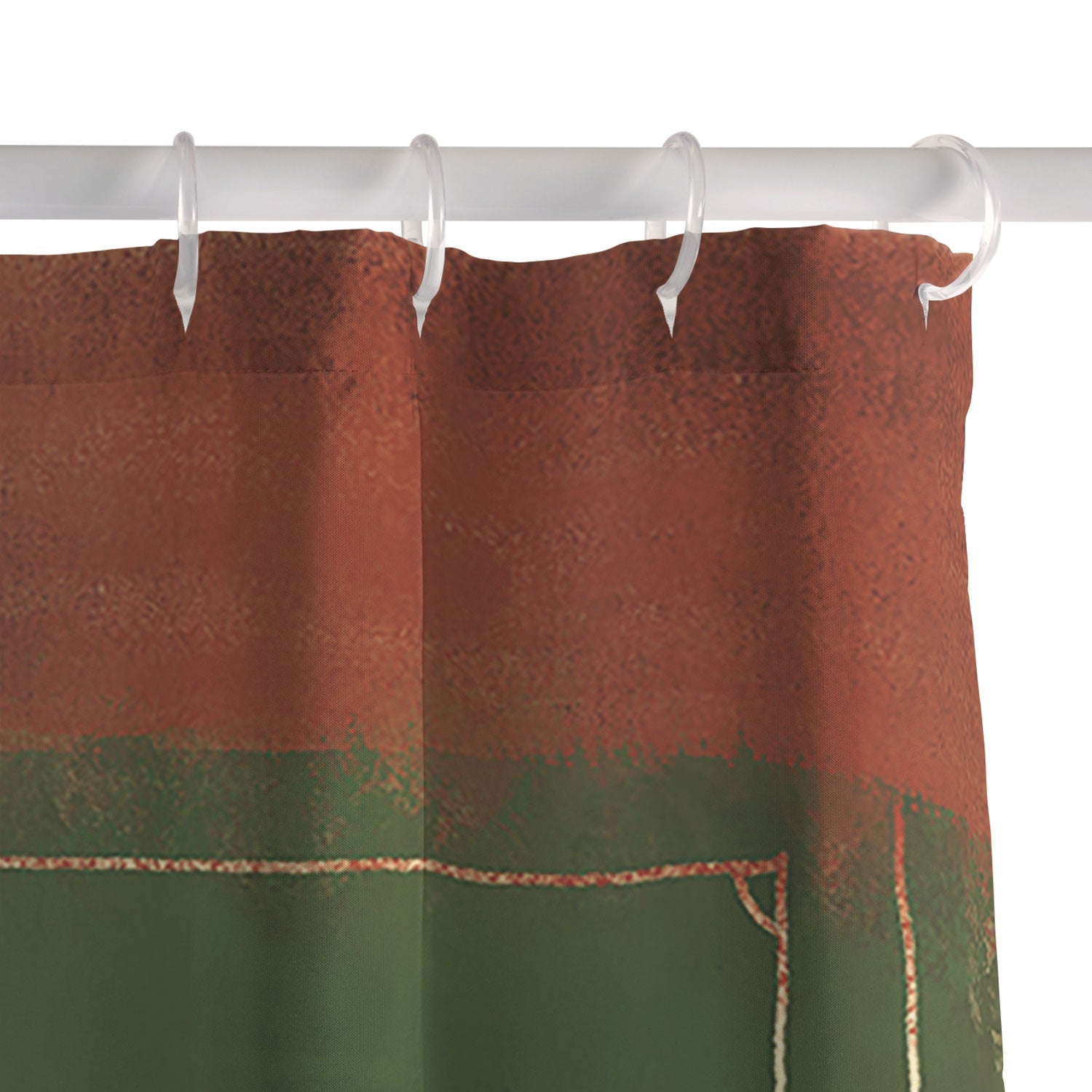 Society6 Design Studio Soccer Field Aerial Painting Shower Curtain