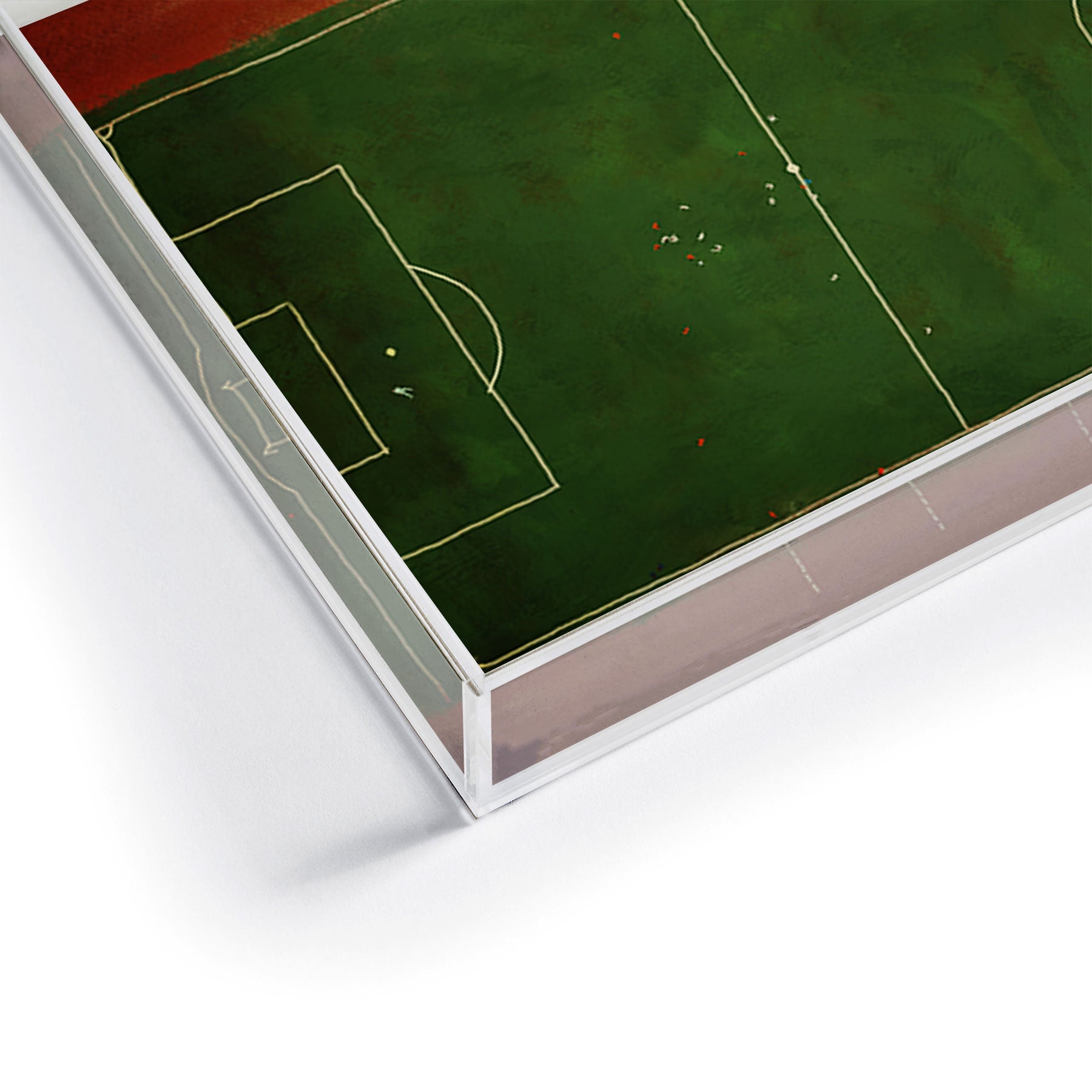 Society6 Design Studio Soccer Field Aerial Painting Acrylic Tray