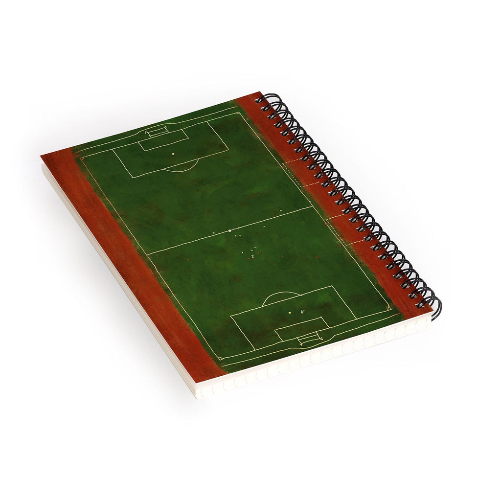 Society6 Design Studio Soccer Field Aerial Painting Spiral Notebook