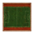 Society6 Design Studio Soccer Field Aerial Painting Square Tray