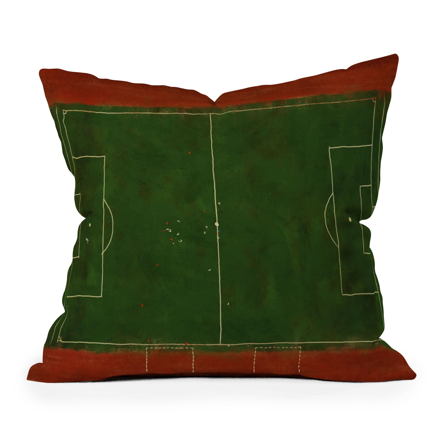 Society6 Design Studio Soccer Field Aerial Painting Outdoor Throw Pillow