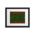 Society6 Design Studio Soccer Field Aerial Painting Framed Art Print