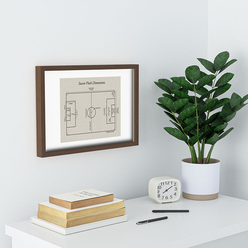 Society6 Design Studio Soccer Pitch Dimensions Recessed Framing Rectangle