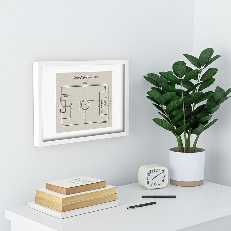 Society6 Design Studio Soccer Pitch Dimensions Recessed Framing Rectangle
