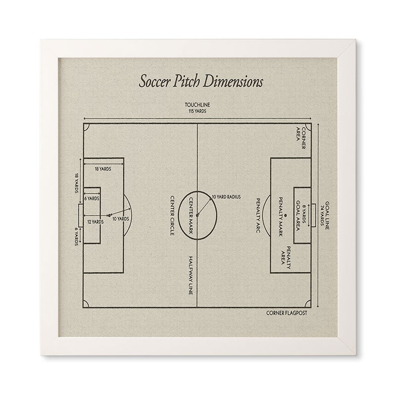 Society6 Design Studio Soccer Pitch Dimensions Framed Wall Art
