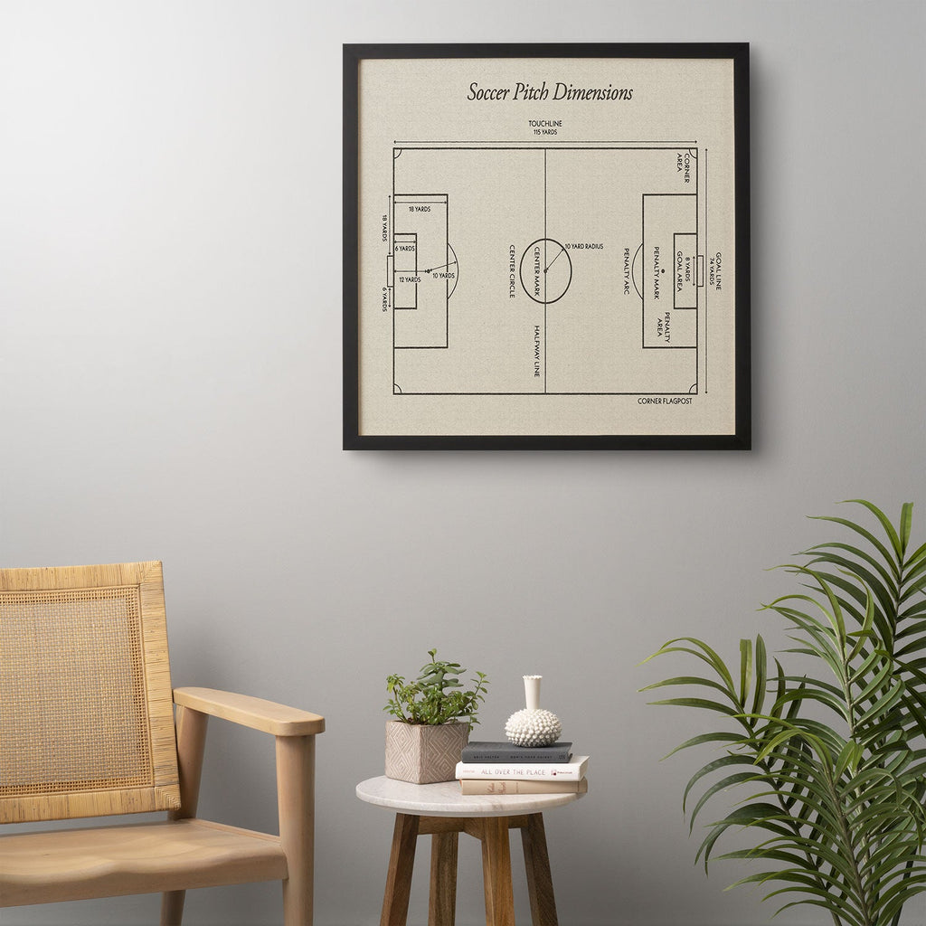 Society6 Design Studio Soccer Pitch Dimensions Framed Wall Art