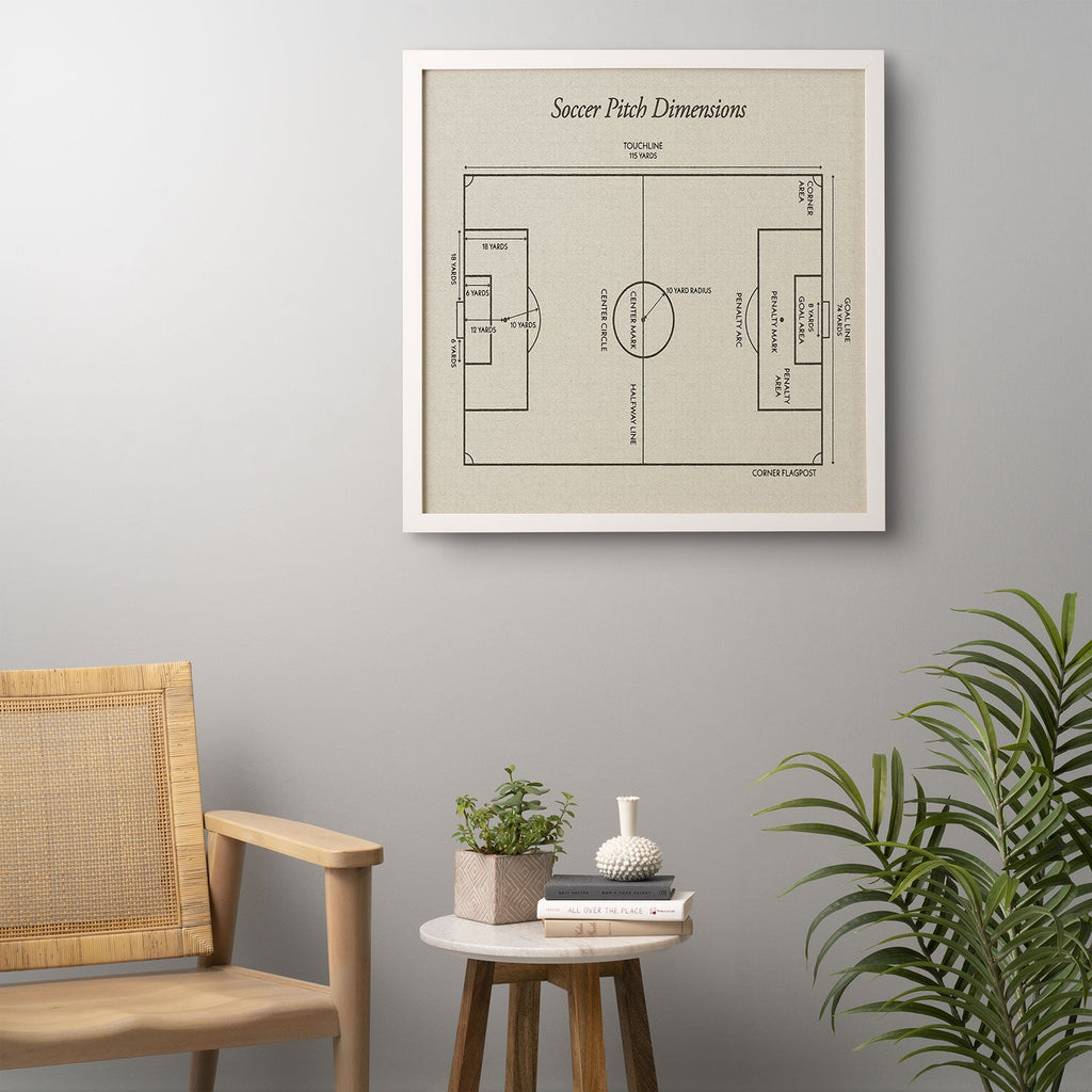 Society6 Design Studio Soccer Pitch Dimensions Framed Wall Art