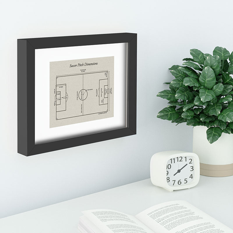 Society6 Design Studio Soccer Pitch Dimensions Recessed Framing Rectangle