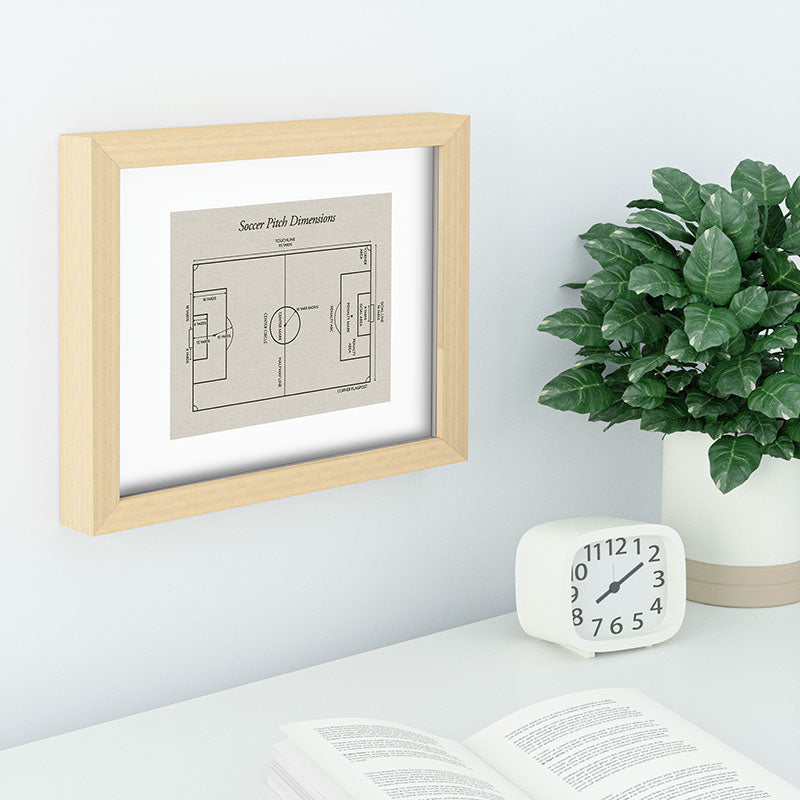 Society6 Design Studio Soccer Pitch Dimensions Recessed Framing Rectangle